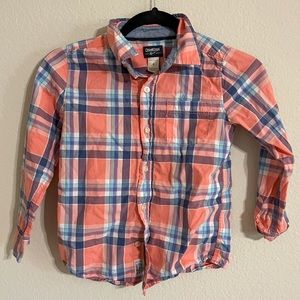 Oshkosh Boys Plaid Button-down blouse size 8